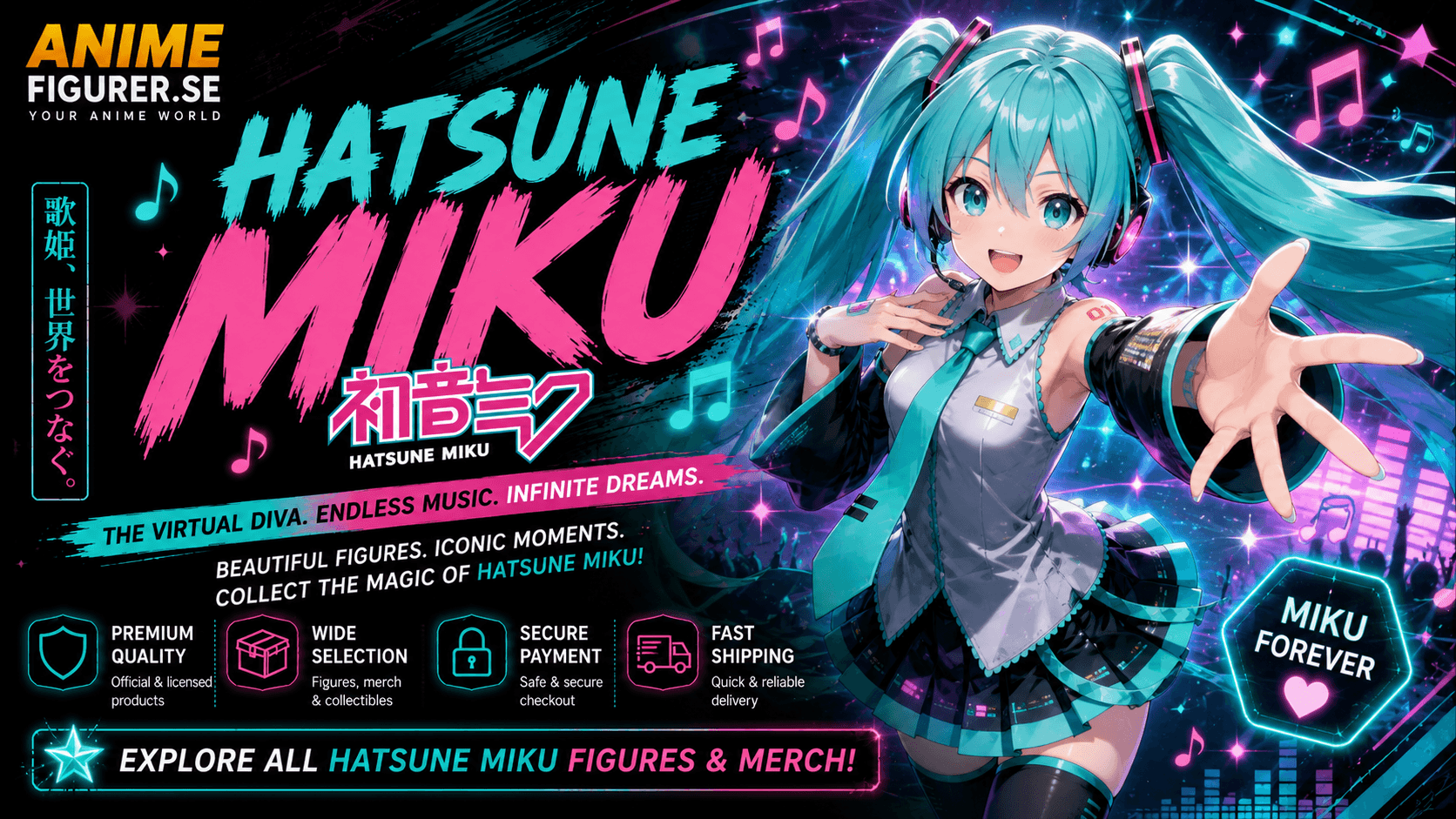 Animefigurer - Hatsune Miku figures