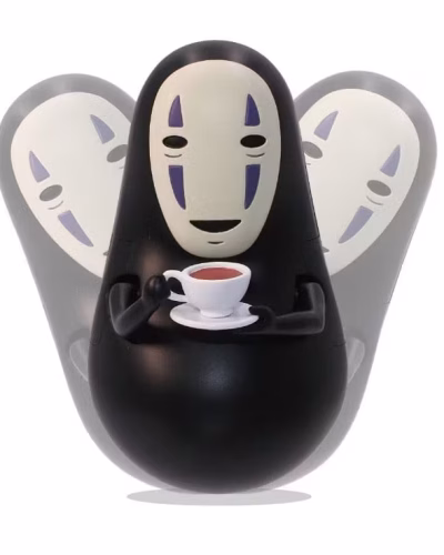 Studio Ghibli Spirited Away Round Bottomed Figurine No Face's coffee time