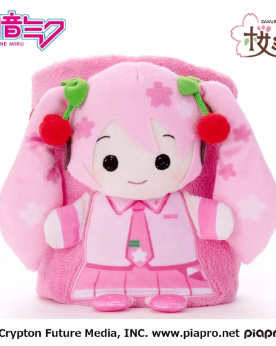Vocaloid Hatsune Miku Roll-Up Plush Figure Sakura Miku