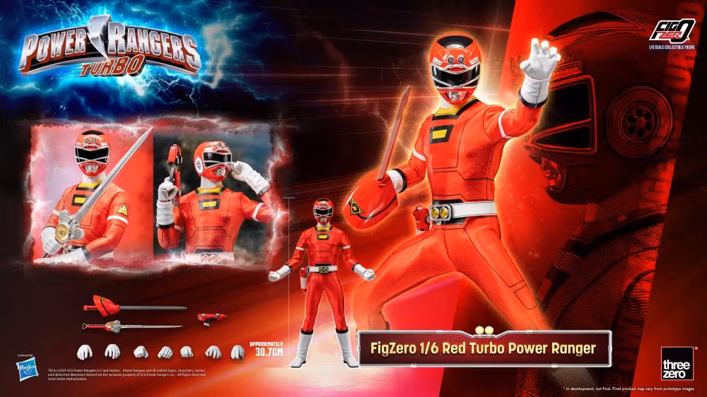 Power Rangers Turbo FigZero Red Turbo Ranger 1/6 Scale Figure - Bild 9