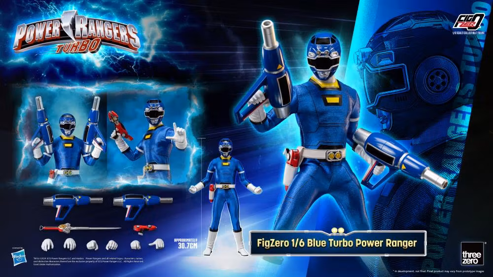 Power Rangers Turbo FigZero Blue Turbo Ranger 1/6 Scale Figure - Bild 9