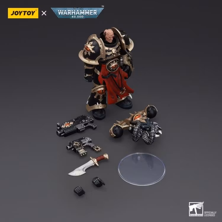 Warhammer 40K Chaos Space Marines Black Legion Chosen with Bolt Pistol and Power Fist 1/18 Scale Action Figure - Image 8