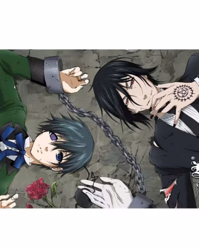 Black Butler XXL Mousepad Ciel x Sebastian 80 x 30 cm