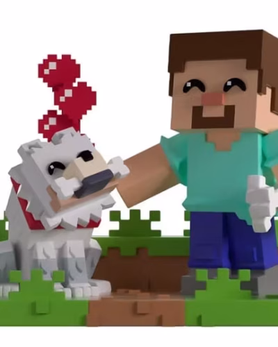 Minecraft Taming a Wolf Vinyl Figure