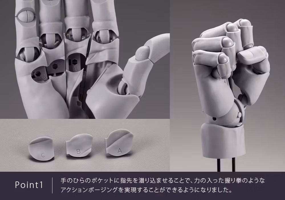 Takahiro Kagami Artist Support Item Hand Model (Men's Left Hand Gray Ver.) - Image 12