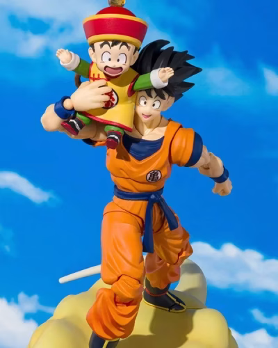 Dragon Ball Z S.H.Figuarts Son Goku & Son Gohan (Childhood) with Nimbus Cloud Exclusive Action Figure Set