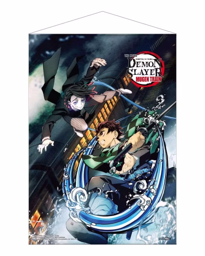 Demon Slayer: Kimetsu no Yaiba Wallscroll Mugen Train Tanjiro Vs Enmu 50 x 70 cm