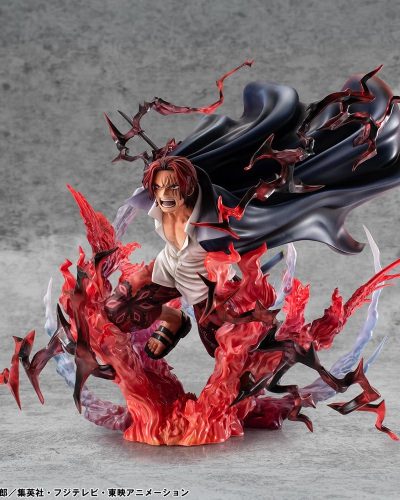 One Piece P.O.P SA-MAXIMUM PVC Statue Leader of Red Hair Pirates Red-Haired Shanks Kamusari 25 cm
