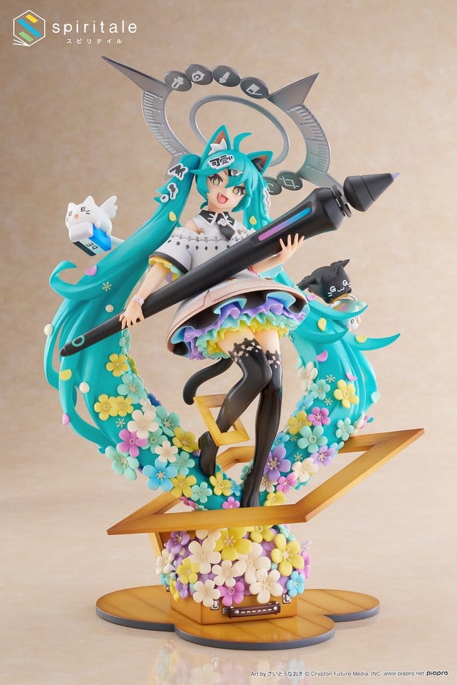 Hatsune Miku x Naoki Saito PVC Statue 1/7 My Figure Making! The Painter Ver. 34 cm - Image 2