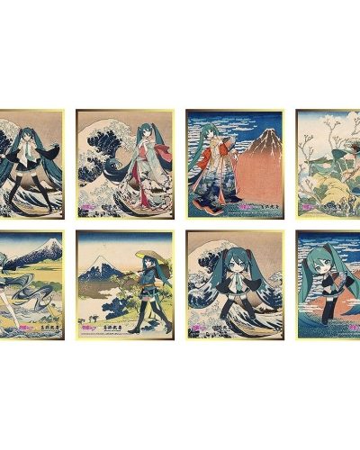 Hatsune Miku x Katsushika Hokusai iXima Shikishi Blind Box Assortment (8 stycken)
