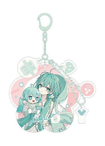 Character Vocal Series 01: Hatsune Miku Miku Hug Series Acrylic Keychain: Flower Ver. 8 cm