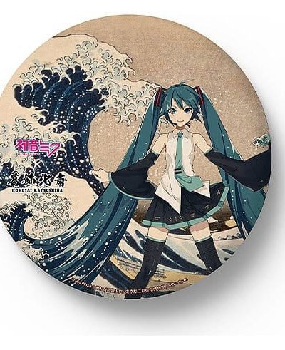 Hatsune Miku x Katsushika Hokusai iXima Large Pinback Button The Great Wave off Kanagawa
