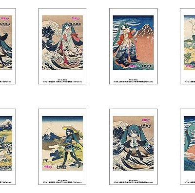 Hatsune Miku×Katsushika Hokusai iXima Instant Photo Card Blind Box Assortment (8 pieces)