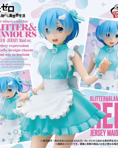 Re:ZERO Starting Life in Another World Glitter & Glamours PVC Figure Rem (Jersey Maid Ver.) 23 cm