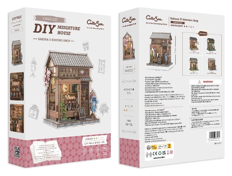 Miniature House Model Kit Sakura O Kimono Shop 19 x 14 cm - Image 10