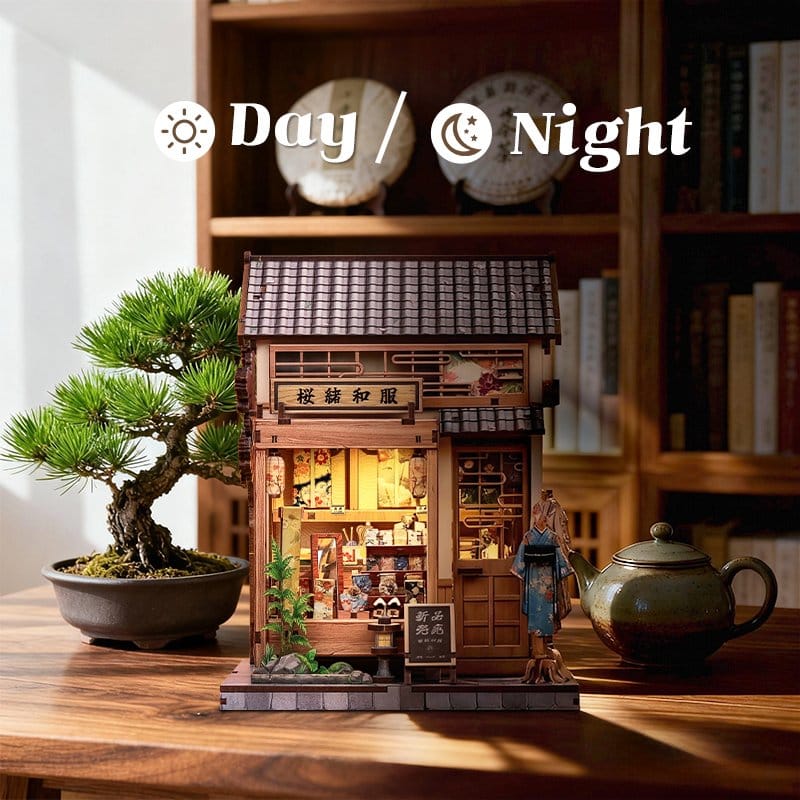 Miniature House Model Kit Sakura O Kimono Shop 19 x 14 cm - Image 24