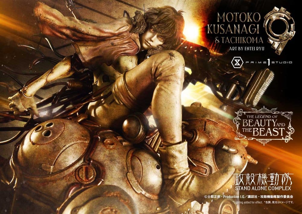 Ghost in the Shell Stand Alone Complex The Legend of Beauty and the Beast Statue 1/4 Motoko Kusanagi & Tachikoma Art by Entei Ryu Bonus Version 53 cm - Bild 2