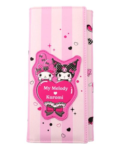 Sanrio Pink Black Party Series Coin Purse Kuromi & My Melody