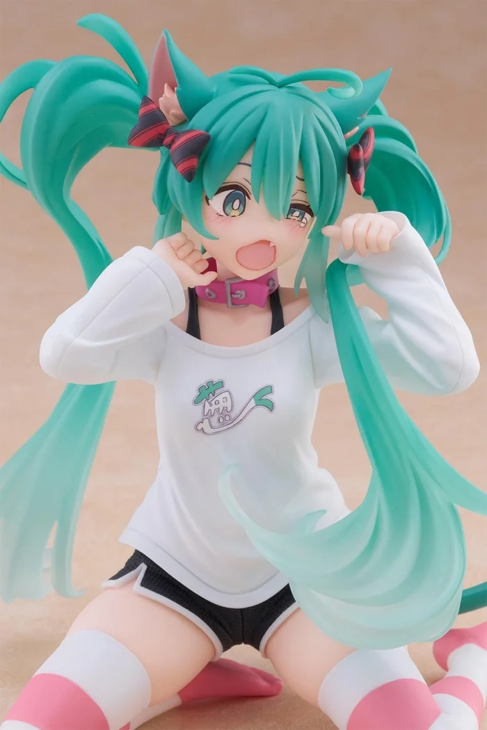 Hatsune Miku PVC Statue Desktop Cute Figure - Hatsune Miku Cat Ear T-Shirt Ver. - Bild 4
