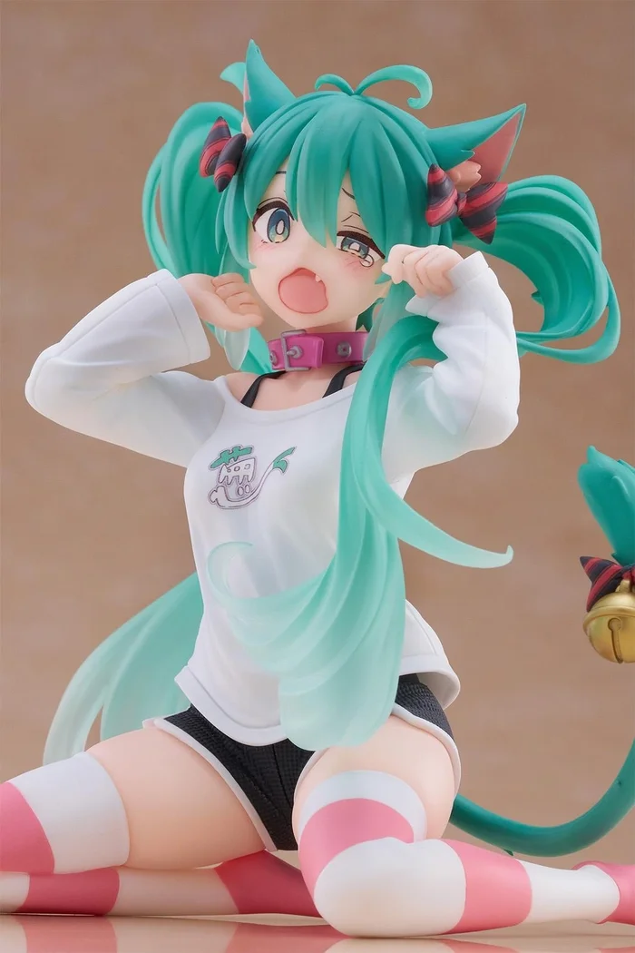 Hatsune Miku PVC Statue Desktop Cute Figure - Hatsune Miku Cat Ear T-Shirt Ver. - Bild 3