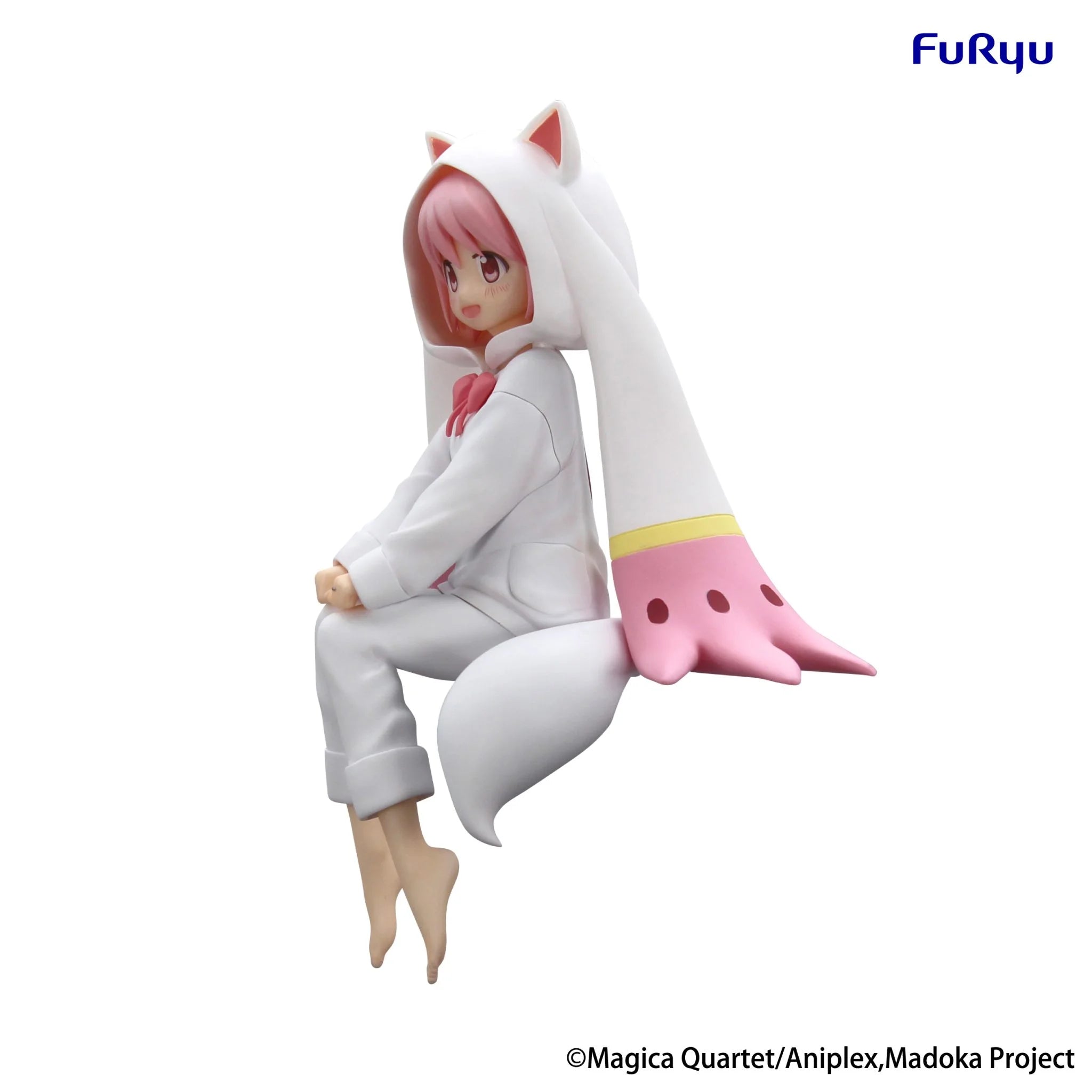 Puella Magi Madoka Magica Noodle Stopper Figure - Madoka Kaname Kyubey themed Nightwear ver. - Image 3