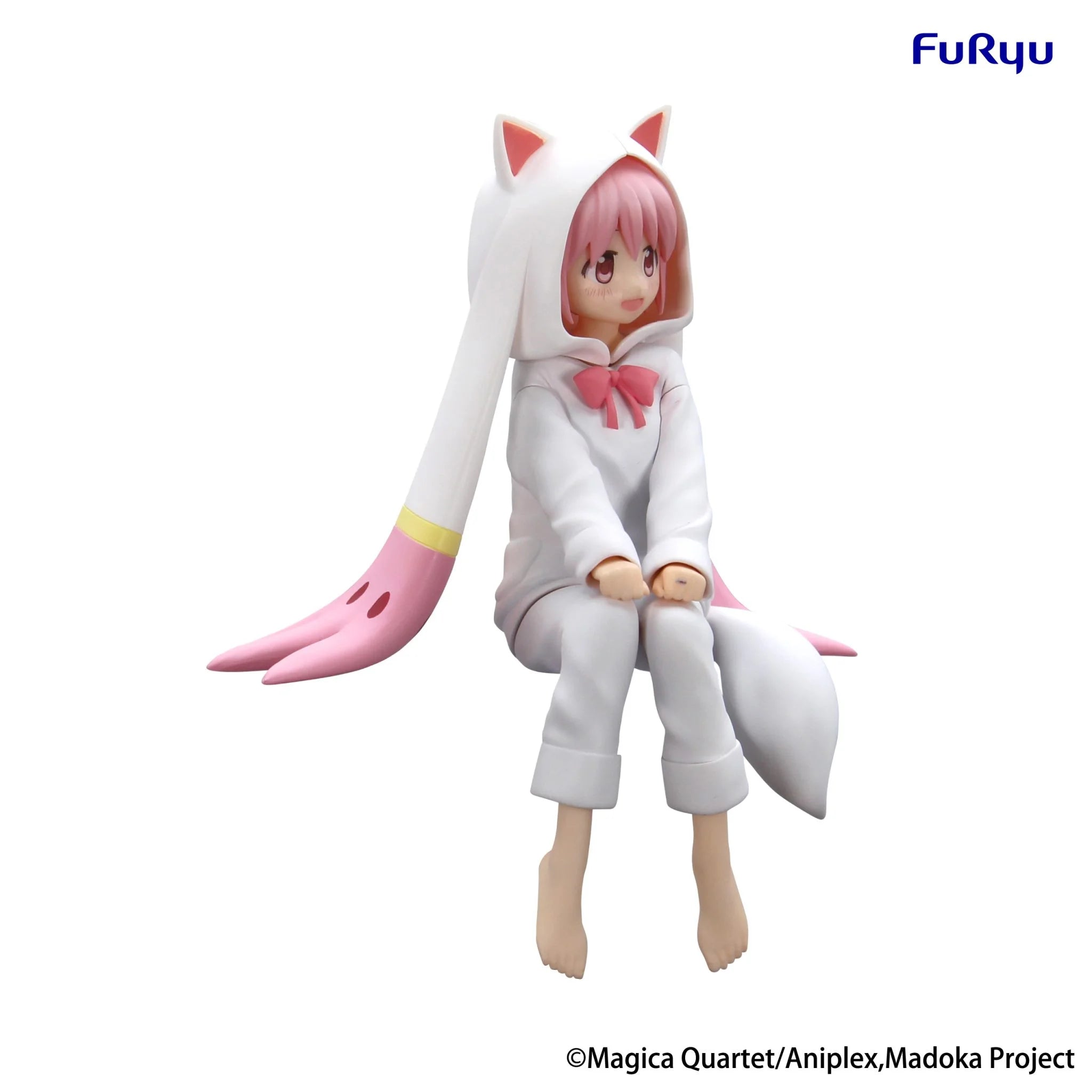 Puella Magi Madoka Magica Noodle Stopper Figure - Madoka Kaname Kyubey themed Nightwear ver. - Image 2