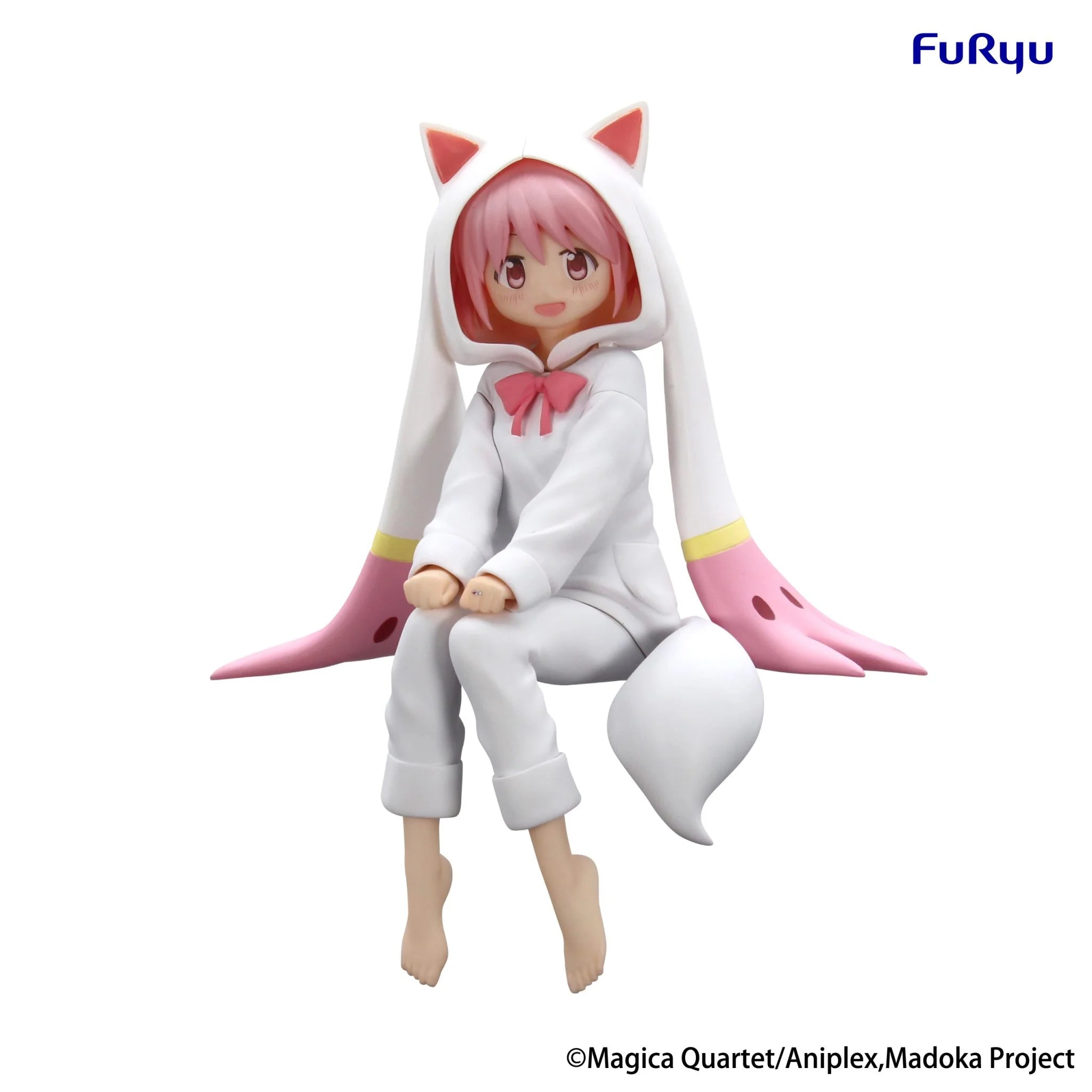 Puella Magi Madoka Magica Noodle Stopper Figure - Madoka Kaname Kyubey themed Nightwear ver.