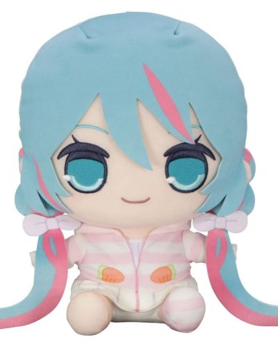 Hatsune Miku Kyurumaru Big Plush Figure Rabbit Ear Hood Pajama 28 cm
