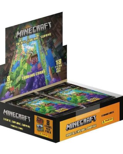 Minecraft – Create, Explore, Survive Trading Cards Flow Packs Display (18)