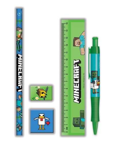 Minecraft 5-Piece Stationery Set