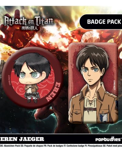 Attack on Titan Badges 2-Pack Eren Jaeger