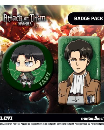 Attack on Titan Badges 2-Pack Levi