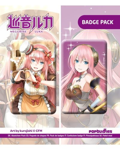 Vocaloid Button 2-Pack Megurine Luka (Art by kurojish)
