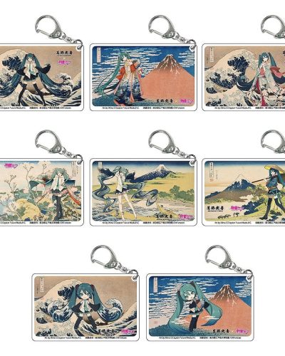 Katsushika Hokusai x Hatsune Miku Acrylic Keychains Blind Box Assortment (8)