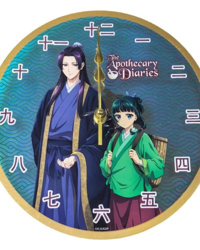 The Apothecary Diaries Acrylic Wall Clock Maomao & Jinshi Holographic 24 x 24 cm