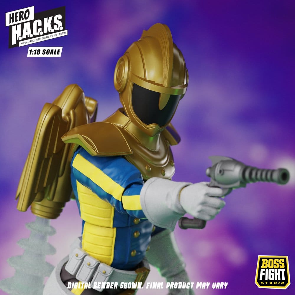 Hero H.A.C.K.S. Core Action Figure 1/18 Heroes and Villains Wave 1 Jett Steelblade: Stellar Knight of Accord - Bild 8