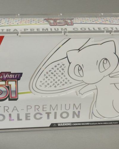 Evoretro Acrylic Display Case for Pokemon 151 UPC Box and Mega Charizard X UPC Box 23 x 39 cm