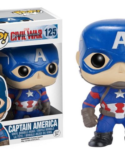 Captain America Civil War POP! Vinyl Bobble-Head Captain America 10 cm