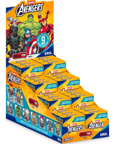 Marvel The Avengers Pin Badges Series 1 Display (24)