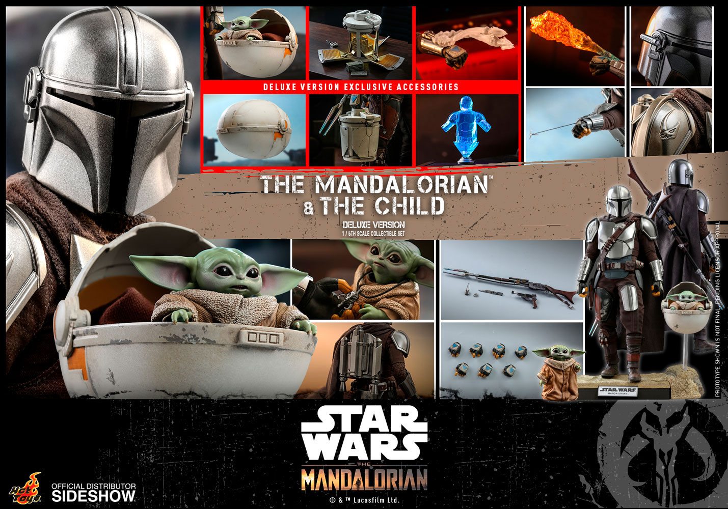Star Wars The Mandalorian Action Figure 2-Pack 1/6 The Mandalorian & The Child Deluxe 30 cm - Image 27