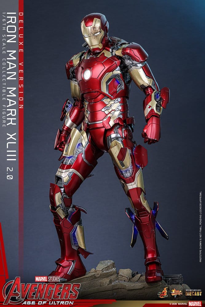 Avengers: Age of Ultron Movie Masterpiece Diecast Action Figure 1/6 Iron Man Mark XLIII (2.0) (Deluxe Version) 32 cm - Image 12