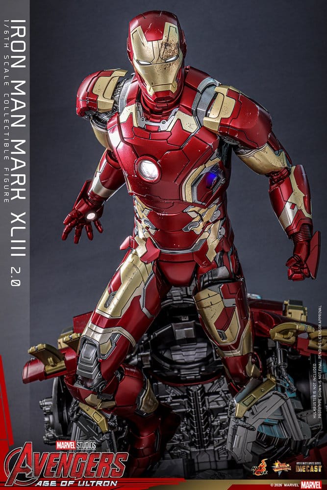 Avengers: Age of Ultron Movie Masterpiece Diecast Action Figure 1/6 Iron Man Mark XLIII (2.0) 32 cm - Image 15