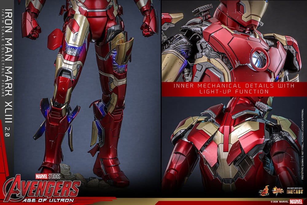 Avengers: Age of Ultron Movie Masterpiece Diecast Action Figure 1/6 Iron Man Mark XLIII (2.0) 32 cm - Image 19