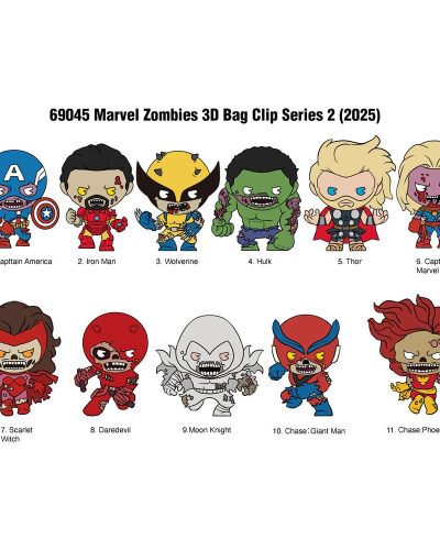Marvel PVC Bag Clips Series 2 Zombies Display (24)