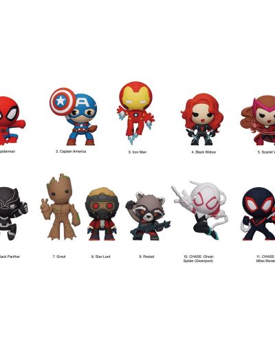 Marvel 3D PVC Bag Clips 85th Core Comic Series 12 Display (24)