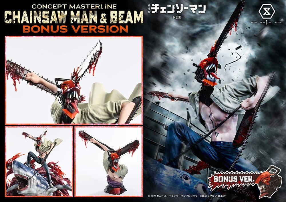 Chainsaw Man Concept Masterline Series Statue 1/6 Chainsaw Man & Beam Bonus Version 73 cm - Image 3