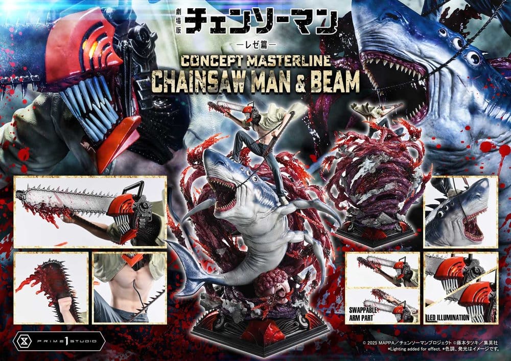 Chainsaw Man Concept Masterline Series Statue 1/6 Chainsaw Man & Beam Bonus Version 73 cm - Image 7