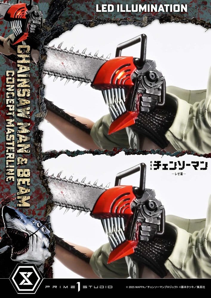 Chainsaw Man Concept Masterline Series Statue 1/6 Chainsaw Man & Beam Bonus Version 73 cm - Image 9