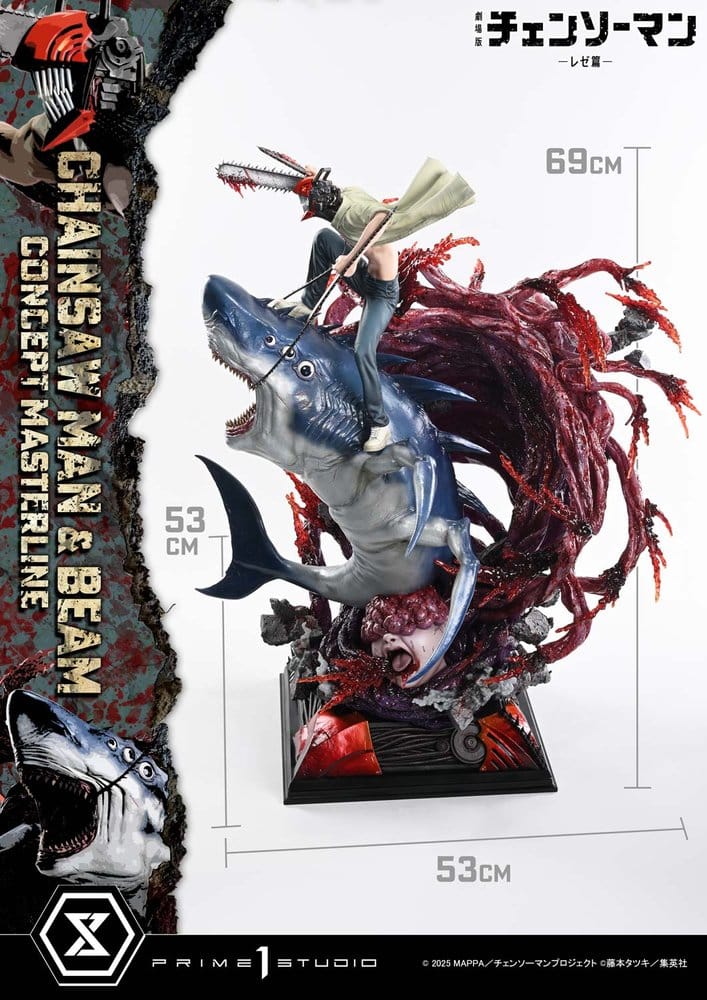 Chainsaw Man Concept Masterline Series Statue 1/6 Chainsaw Man & Beam Bonus Version 73 cm - Image 10