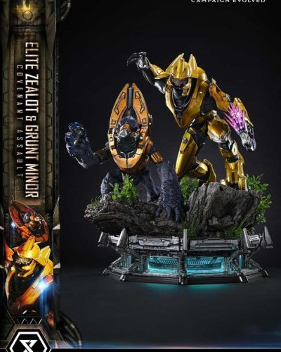 Halo: Campaign Evolved Ultimate Premium Masterline Series Statue 1/4 Elite Zealot & Grunt Minor: Covenant Assault 81 cm